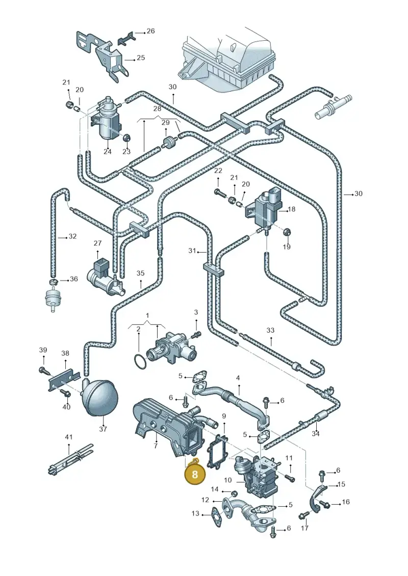 N10114802 — Volkswagen New Beetle             06> (2005-) diagram 403131400, position 8