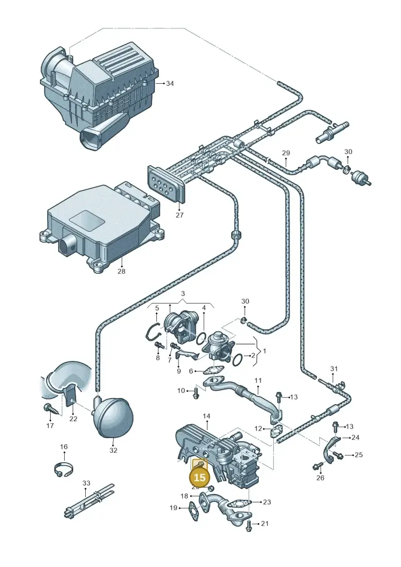 N10114802 — Volkswagen Jetta Vagon            08> (2008-) diagram 409131600, position 15