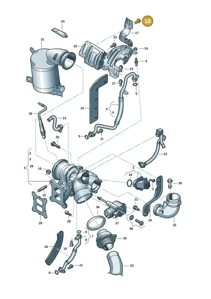 N10114806 — Audi A3 Sportback (2019-2021) diagram 890145641, position 18