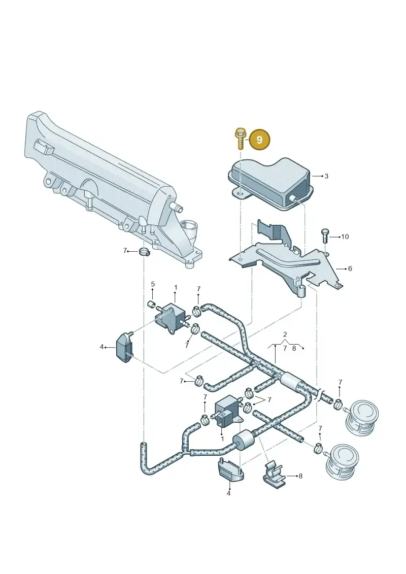 N10115404 — Volkswagen Polo (2008-2009) diagram 461133750, position 9