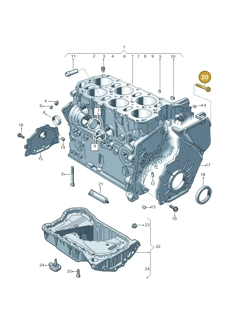 N10116003 — Volkswagen EOS 2.0 (2008-2010) diagram 474103300, position 20