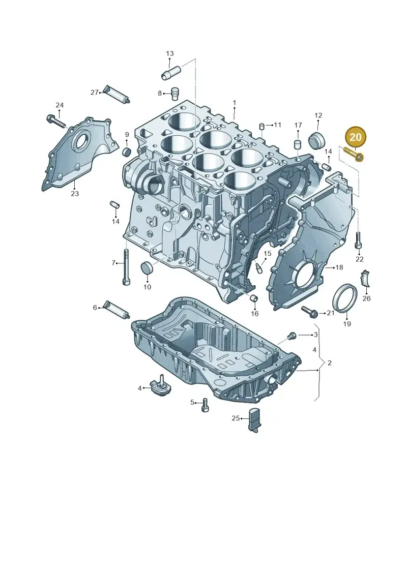N10116003 — Volkswagen Touareg BlueMotion (2014-2018) diagram 787103100, position 20