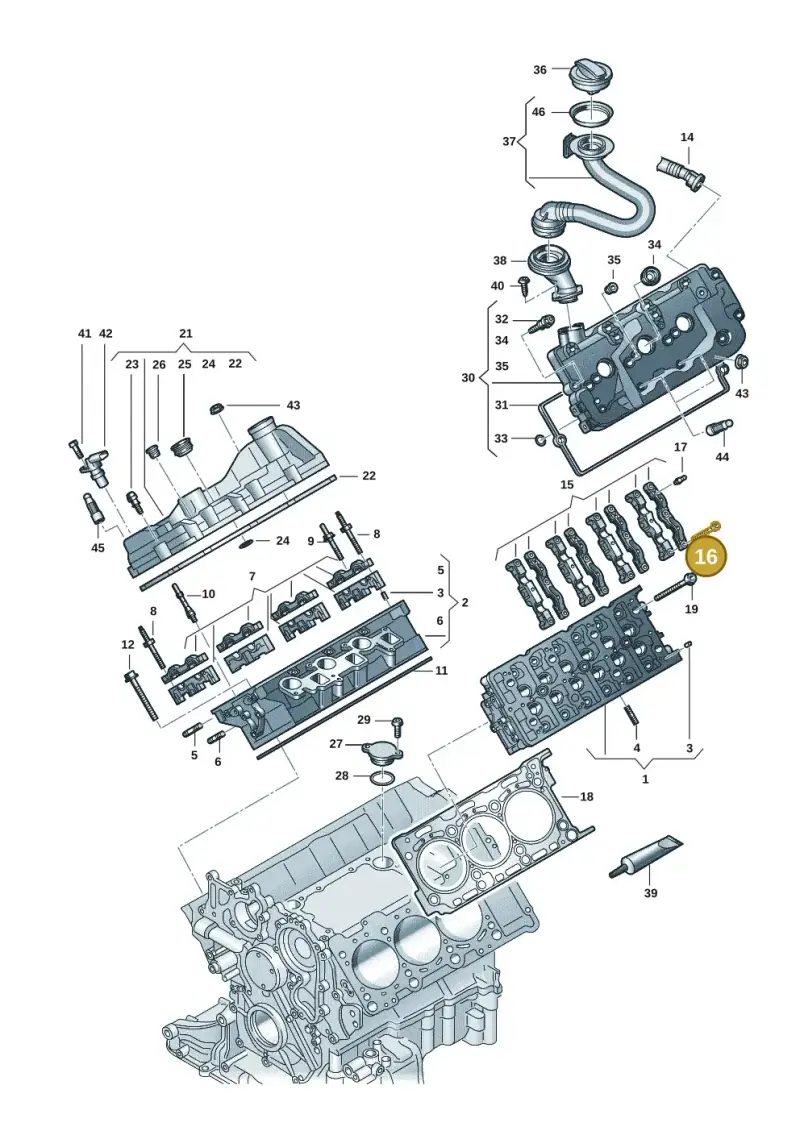 N10116103 — Volkswagen Touareg (2017-2023) diagram 439103062, position 16