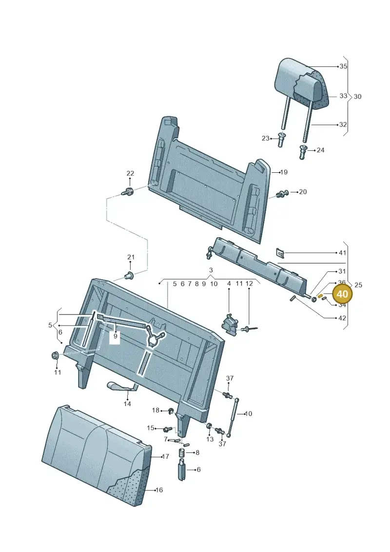 N10116801 — Volkswagen Caravelle (2019-2024) diagram 871067360, position 40