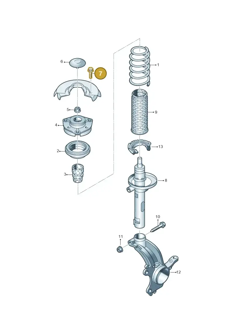 N10127707 — Volkswagen Golf 1.6 (2015-2019) diagram 745411000, position 7