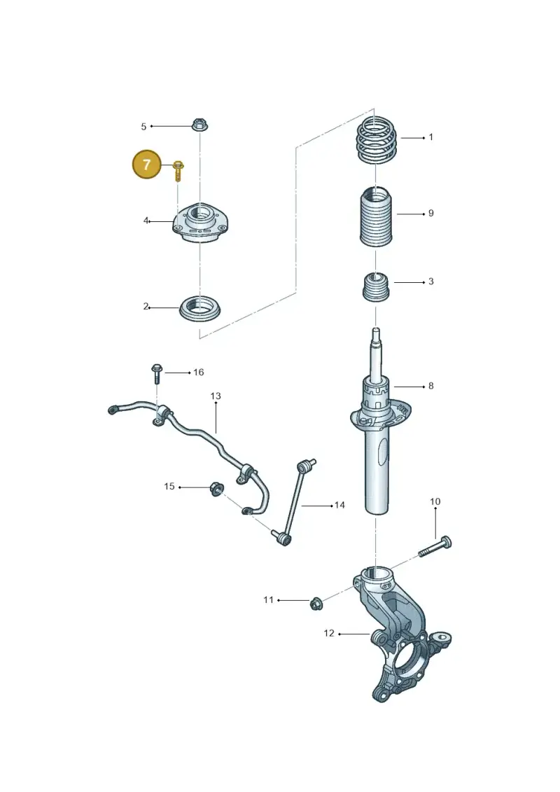 N10127707 — Volkswagen Jetta 2.0 (2015-2015) diagram 880411030, position 7