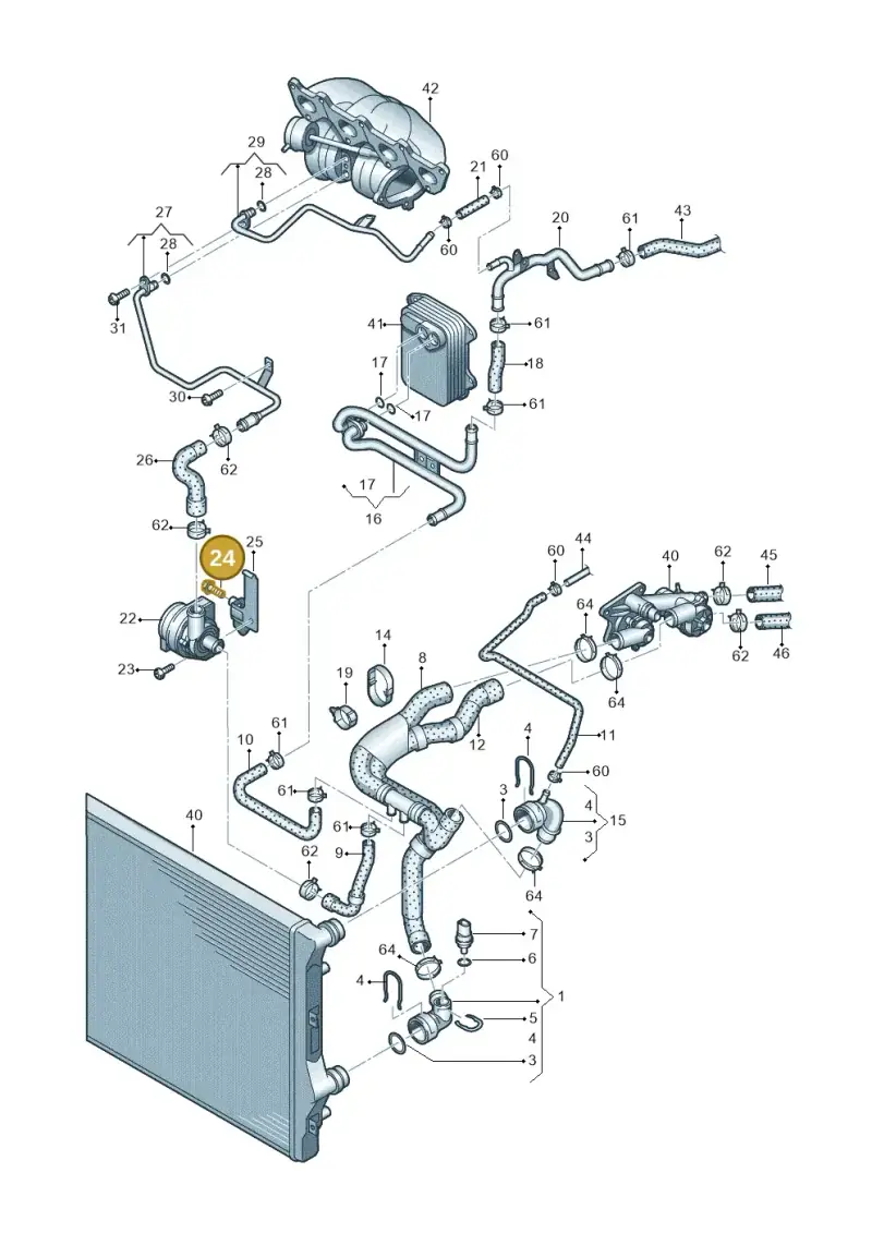 N10128110 — Volkswagen Beetle (2016-2019) diagram 625121150, position 24