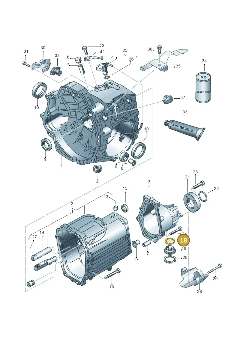 N10129201 — Volkswagen PASSAT/4MOTION/W8 (2002-2005) diagram 226301600, position 18