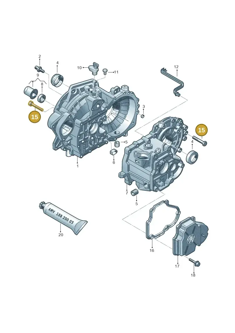 N10138905 — Volkswagen Jetta Vagon            08> (2008-) diagram 420301400, position 15