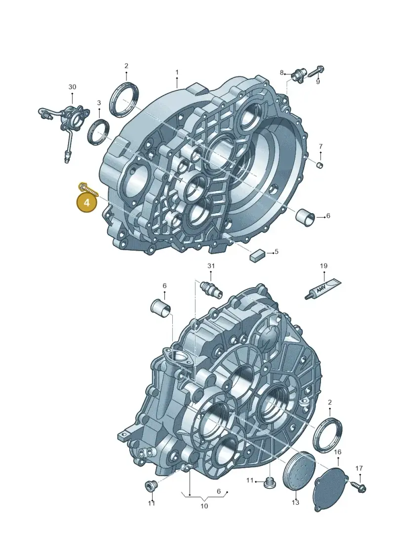N10138905 — Volkswagen Transp. dropside (2009-2011) diagram 659301240, position 4
