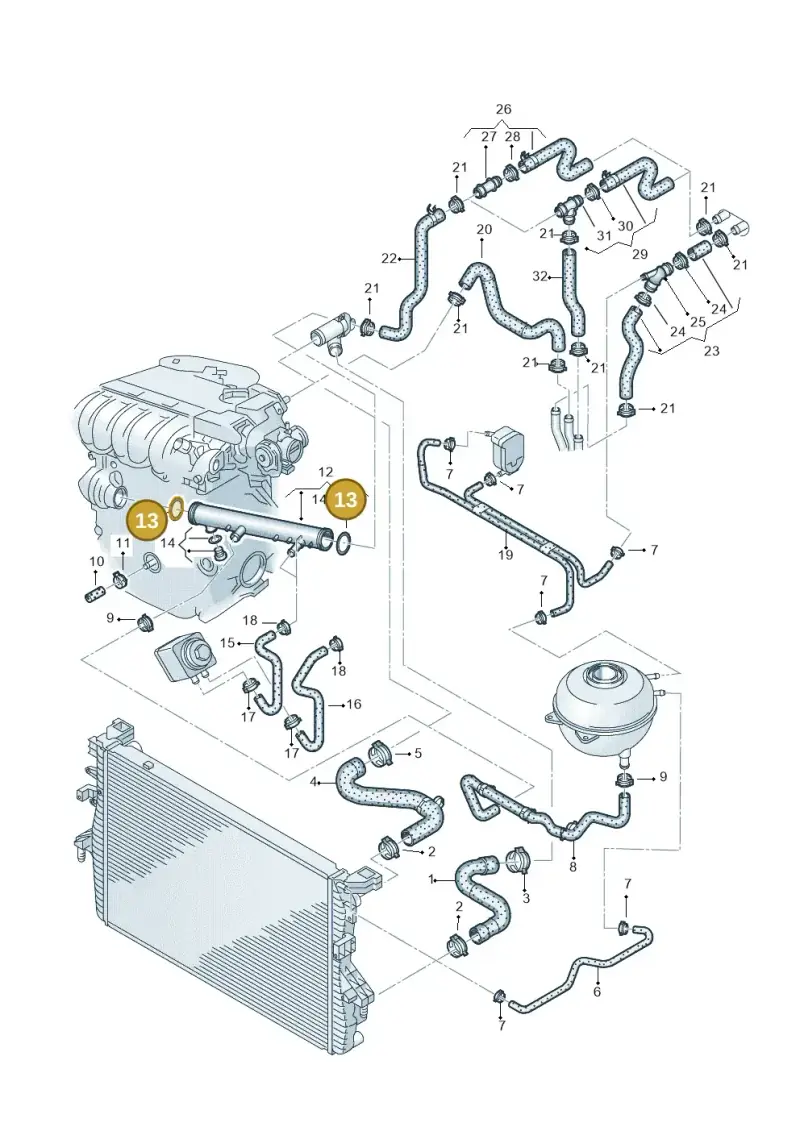 N10139201 — Volkswagen Transp. caravelle (2008-2009) diagram 410121600, position 13