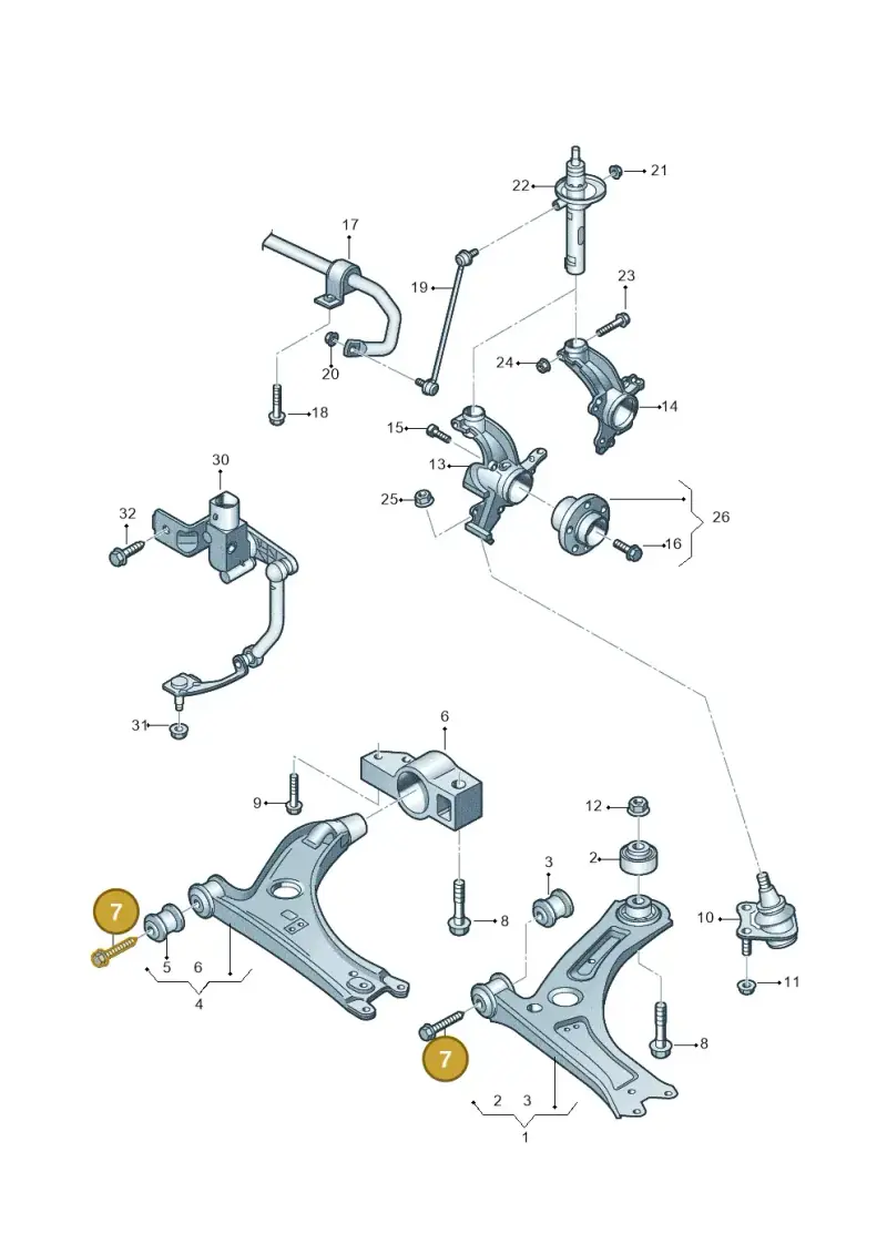 N10141003 — Volkswagen Caddy (2015-2020) diagram 690407000, position 7