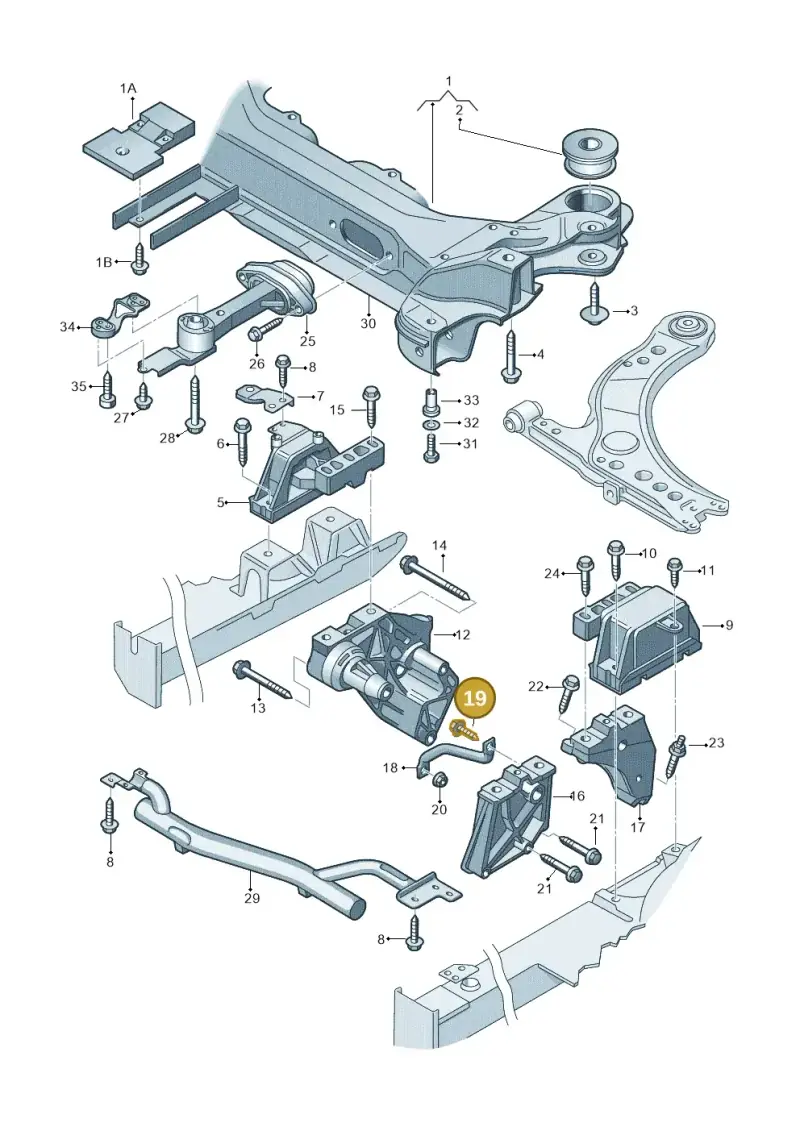 N10142402 — Volkswagen New Beetle             06> (2005-) diagram 194199200, position 19