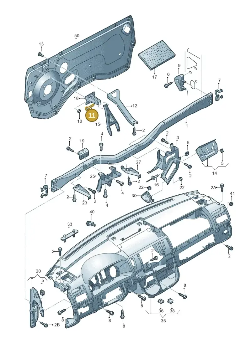 N10142404 — Volkswagen Transp. caravelle (2011-2015) diagram 679857000, position 11