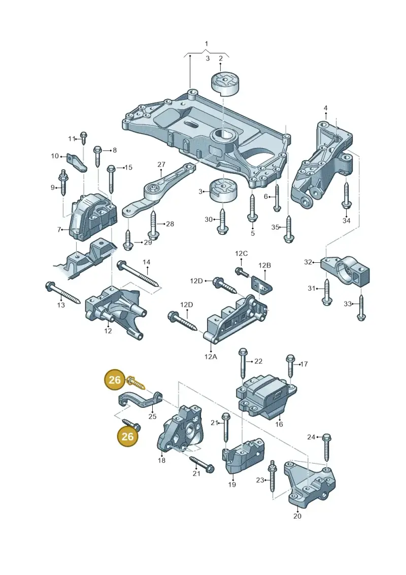 N10142404 — Volkswagen Touran 2.0 (2010-2015) diagram 694199200, position 26