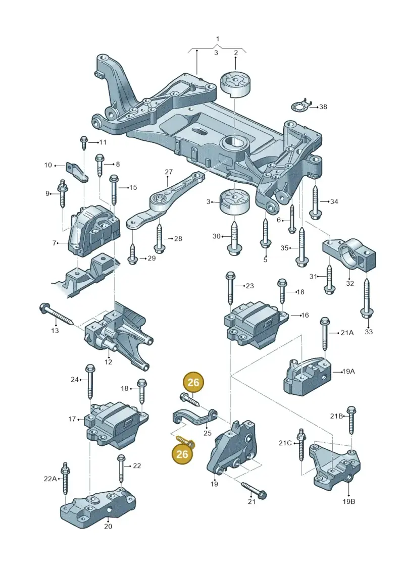 N10142404 — Volkswagen Passat CC (2011-2016) diagram 702199200, position 26