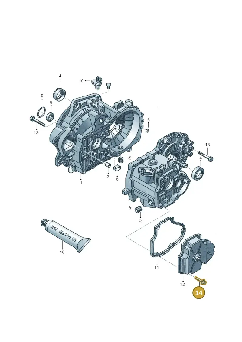 N10143002 — Volkswagen New Beetle             06> (2005-) diagram 121301400, position 14