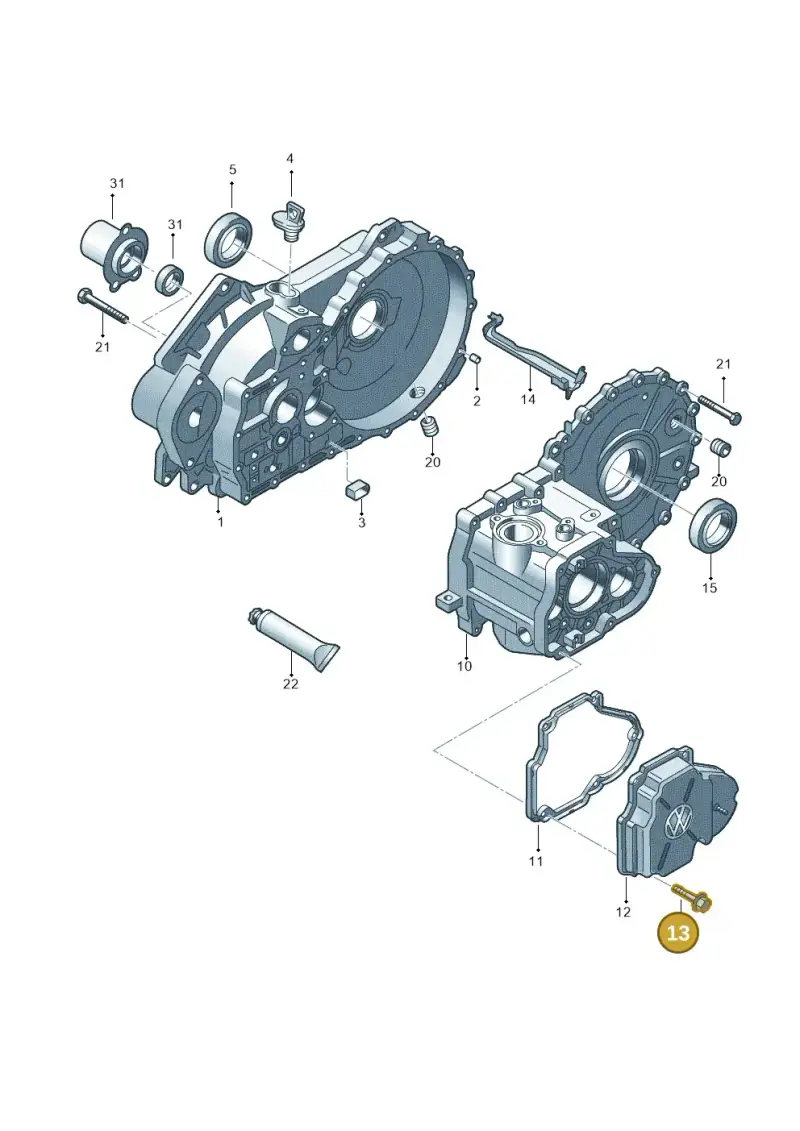 N10143002 — Volkswagen CAMPMOBILE(T5) (2004-2006) diagram 410301200, position 13
