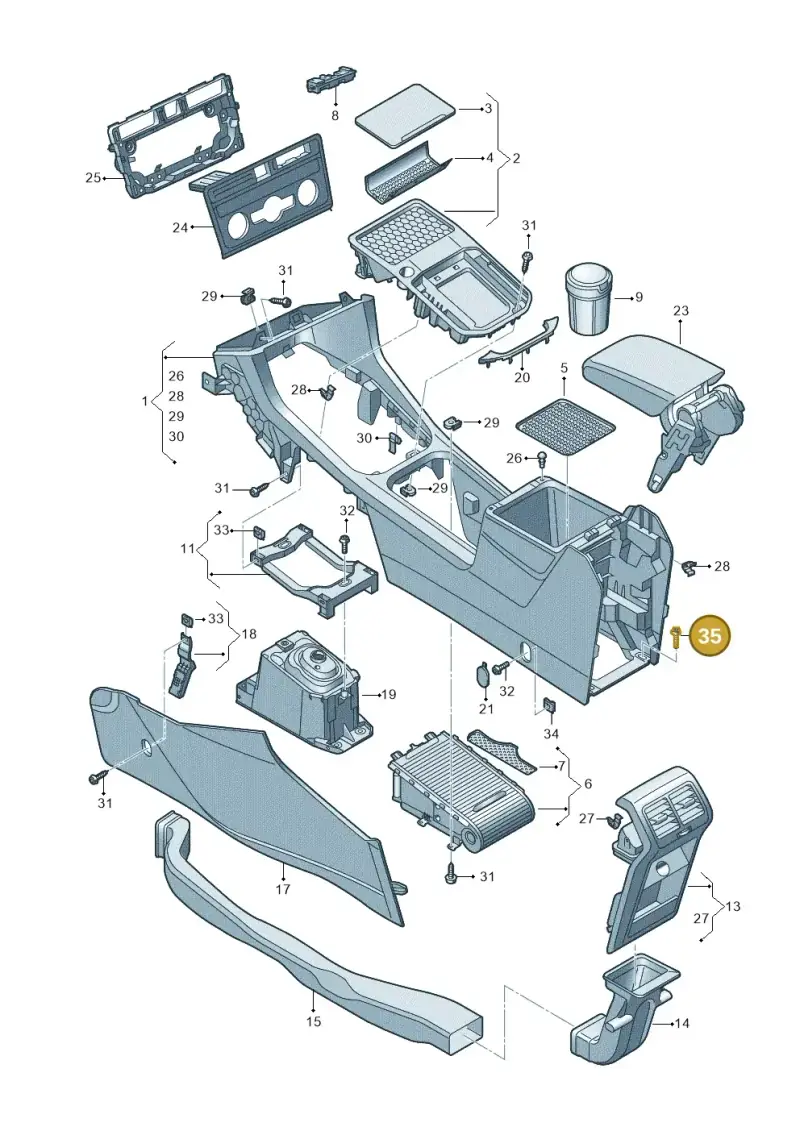 N10156205 — Volkswagen Golf Sportsvan 1.6 (2014-2020) diagram 780863050, position 35
