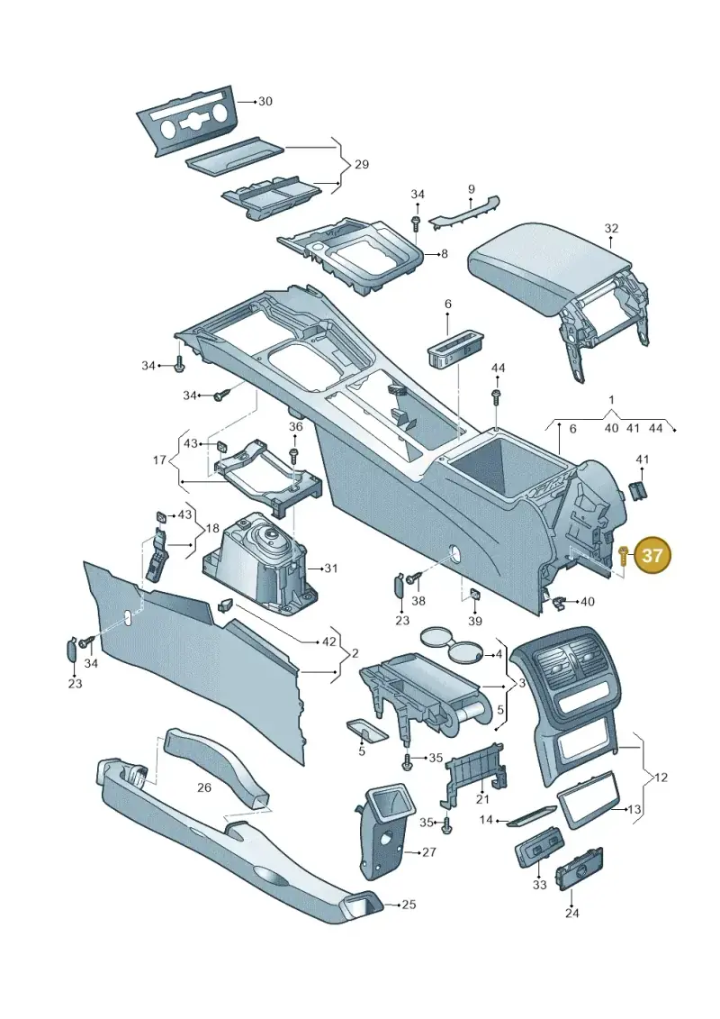 N10156205 — Volkswagen Arteon (2017-2023) diagram 828863050, position 37