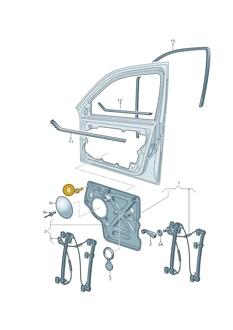 N10156305 — Volkswagen Single-cab transp. (2015-2019) diagram 410837600, position 8