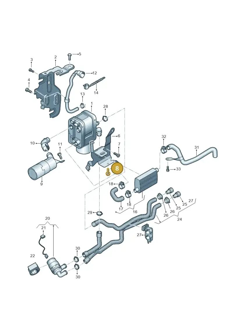 N10156305 — Volkswagen Caddy kombi (2015-2020) diagram 866819700, position 8