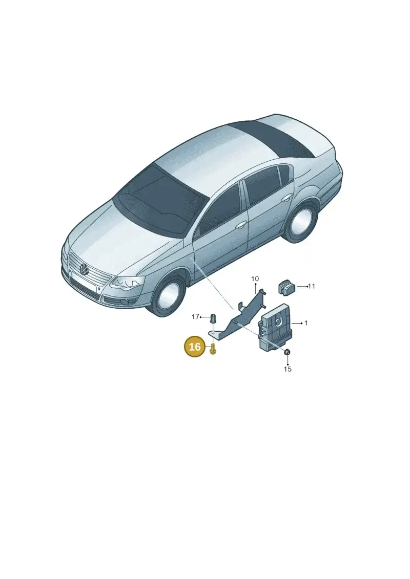 N10160204 — Volkswagen Passat CC (2008-2012) diagram 460927450, position 16