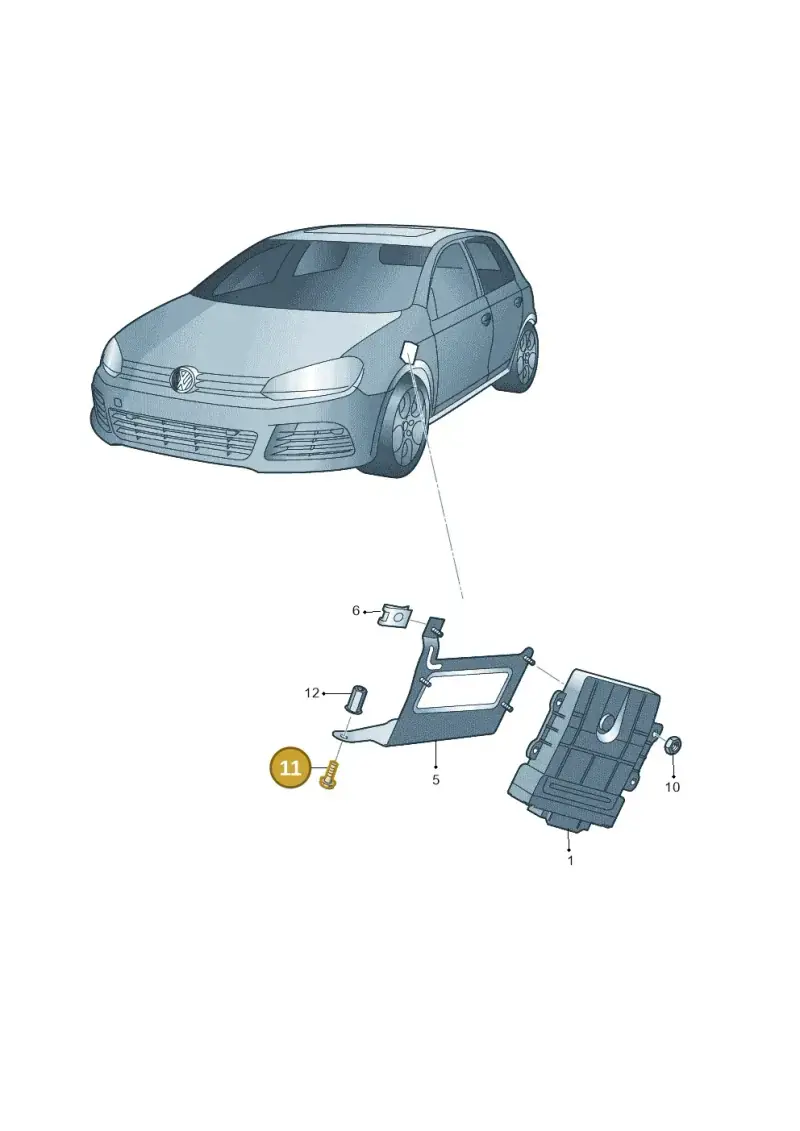 N10160204 — Volkswagen Golf (2011-2013) diagram 649927450, position 11