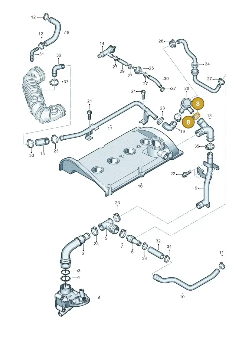 N10166201 — SEAT Exeo ST Reference (2008-2011) diagram 273103680, position 8