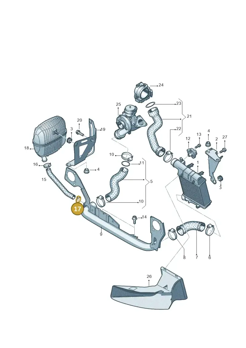 N10166201 — Audi A6 2.7 TDI (2008-2011) diagram 454145830, position 17