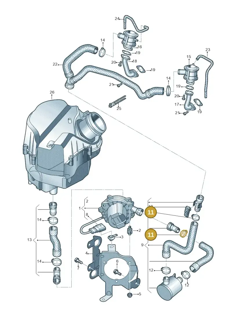 N10166201 — Audi A8 (2013-2018) diagram 696131230, position 11