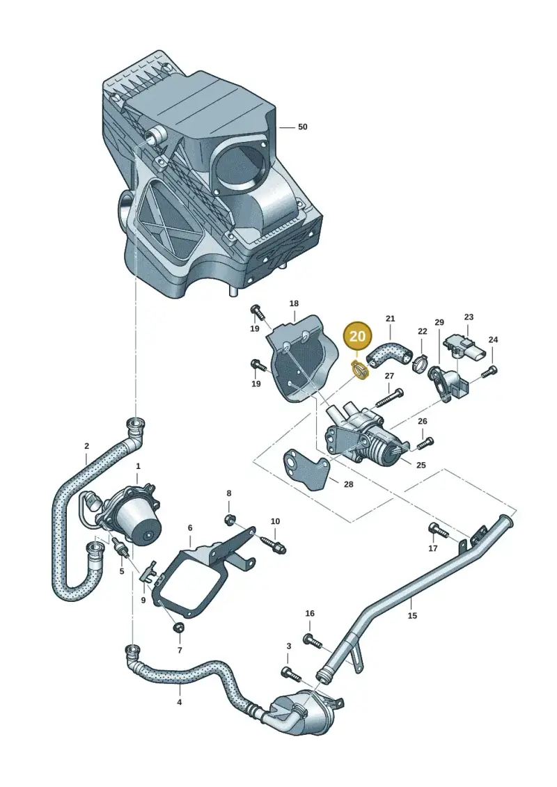N10166201 — Audi A6 2.0 tdi (2010-2015) diagram 717131251, position 20