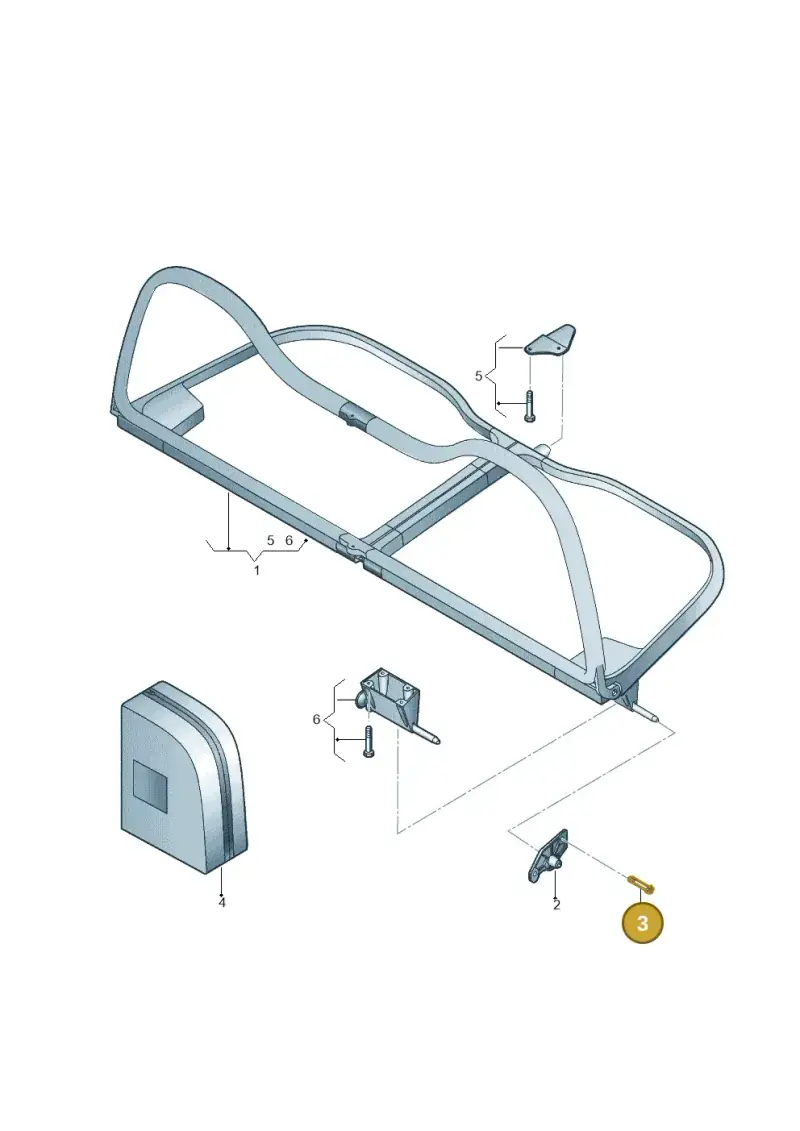 N10169902 — Volkswagen New Beetle Cabrio.     06> (2005-) diagram 279862300, position 3