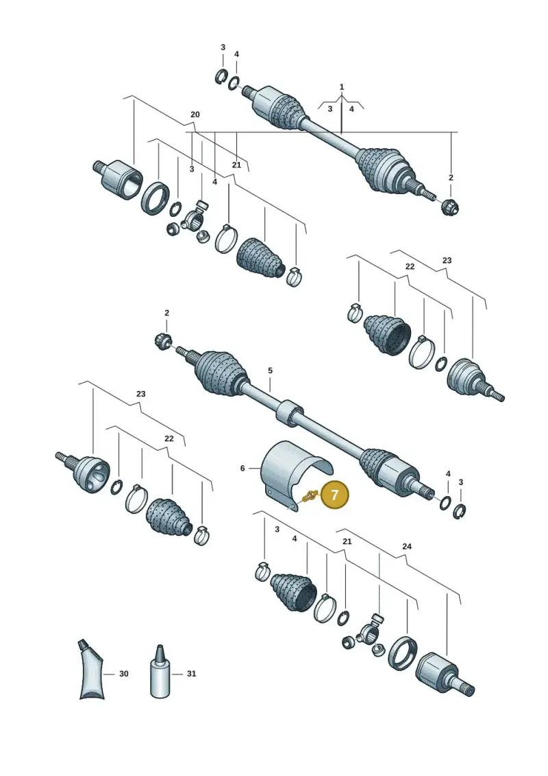 N10170512 — Volkswagen Multivan (2021-) diagram 7t0407400, position 7