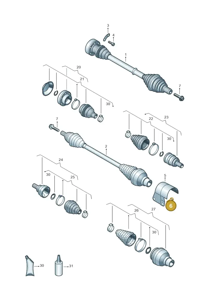 N10170512 — Volkswagen Passat estate (2023-) diagram 827407340, position 6