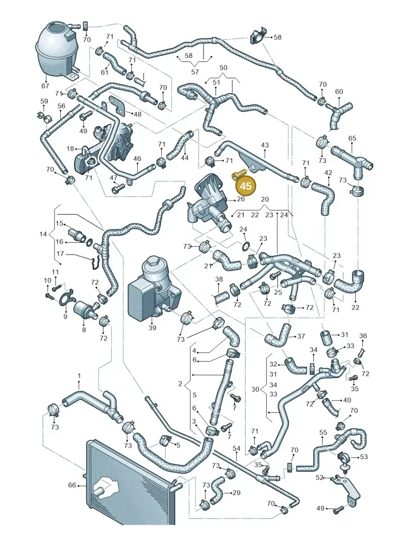 N10170513 — Volkswagen Amarok twin cab (2012-2016) diagram 683121500, position 45