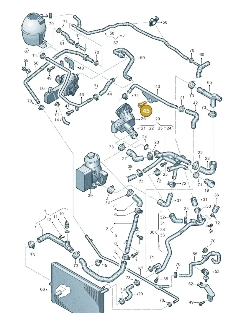 N10170513 — Volkswagen Amarok twin cab (2022-) diagram 683121540, position 45
