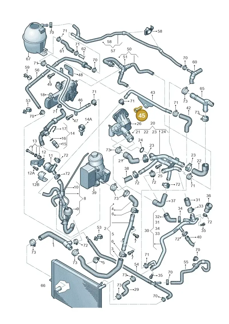 N10170513 — Volkswagen Amarok twin cab (2022-) diagram 683121470, position 45