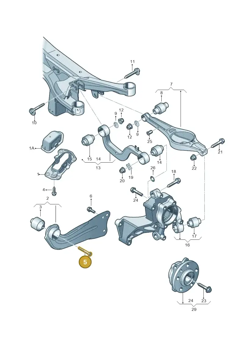 N10170804 — Volkswagen Sharan BlueMotion (2015-2022) diagram 460505300, position 5