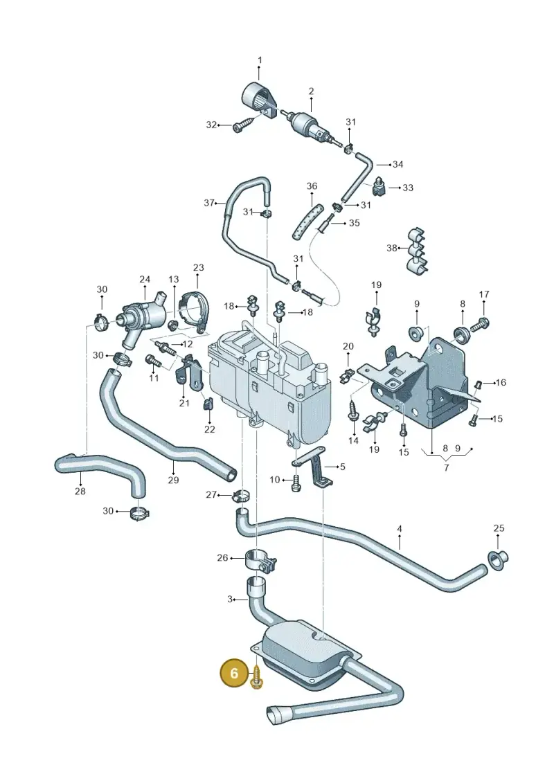 N10171102 — Volkswagen SHARAN/4MOTION (2005-) diagram 406819210, position 6