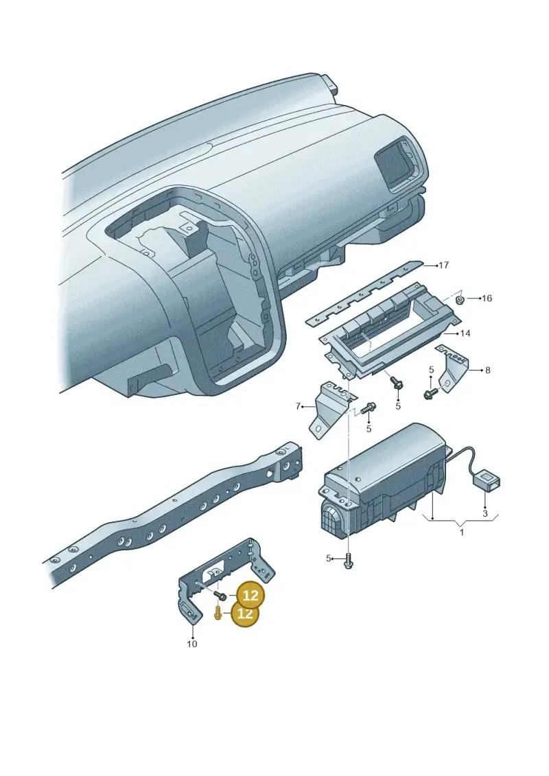 N10171102 — Volkswagen Jetta Vagon            08> (2008-) diagram 420880100, position 12