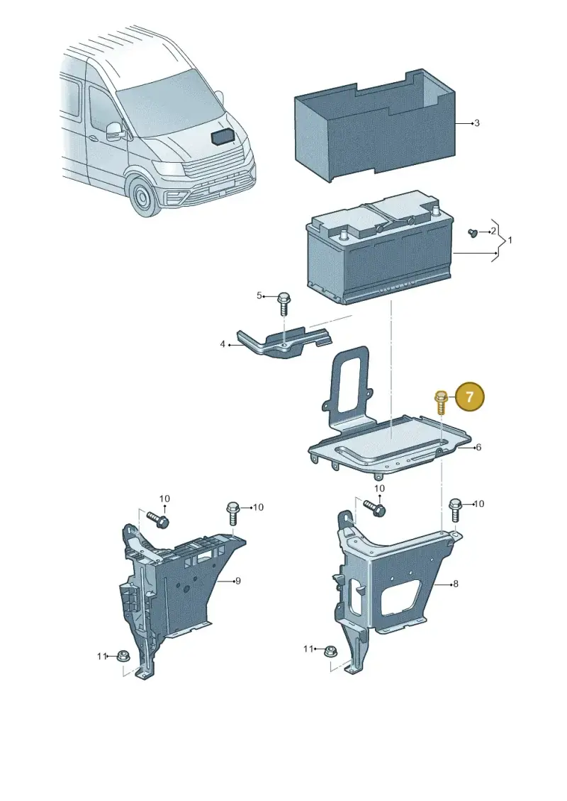 N10189407 — Volkswagen MAN TGE 55 (2016-2021) diagram 806915100, position 7