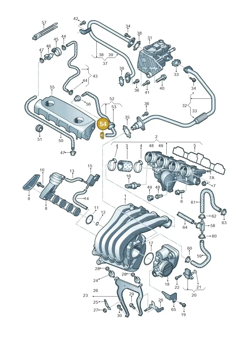 N10196901 — Volkswagen Passat estate (2008-2011) diagram 420133300, position 54