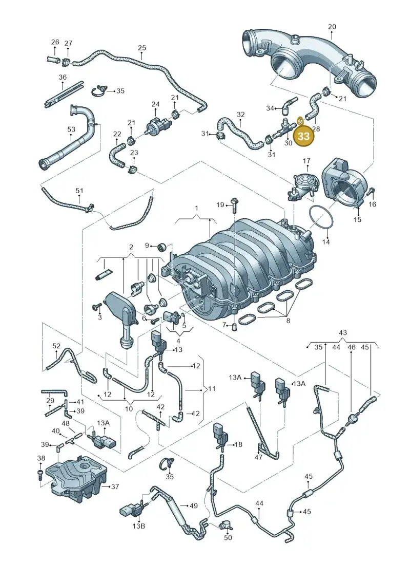 N10199201 — Volkswagen Touareg BlueMotion (2014-2018) diagram 693133600, position 33