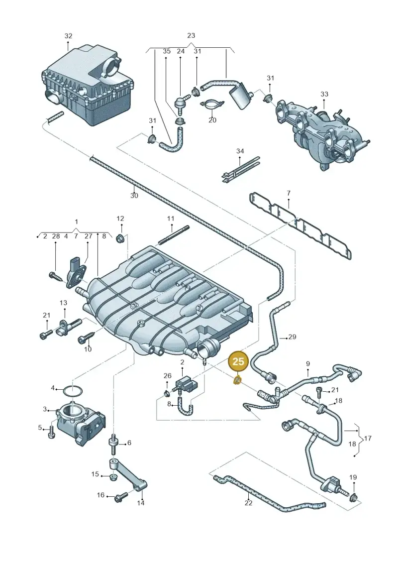N10201801 — Volkswagen Amarok twin cab (2012-2016) diagram 683133300, position 25