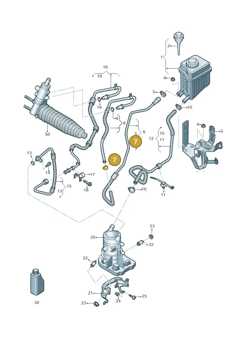 N10201801 — Volkswagen Touareg BlueMotion (2014-2018) diagram 693423500, position 7