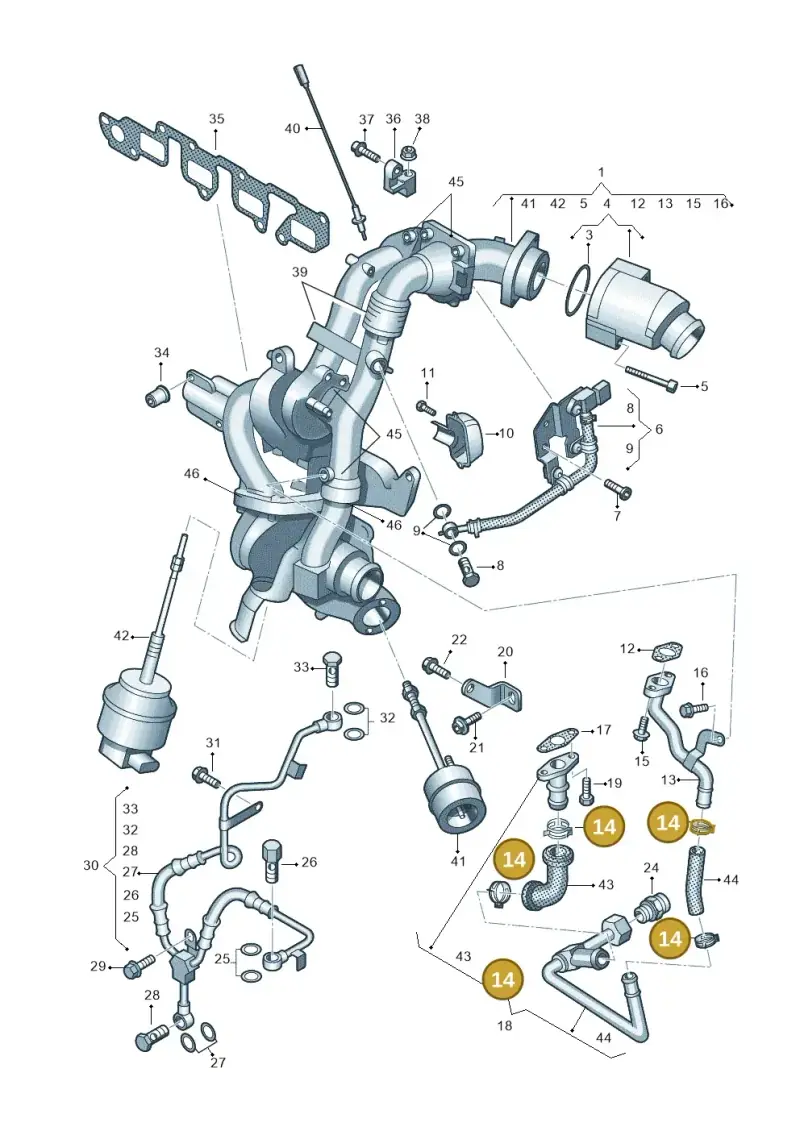 N10201901 — Volkswagen Caravelle (2015-2019) diagram 679145650, position 14