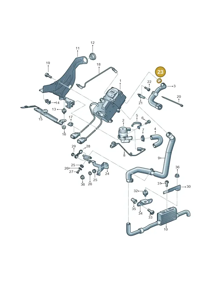 N10202001 — Volkswagen Touareg BlueMotion (2014-2018) diagram 693819700, position 23