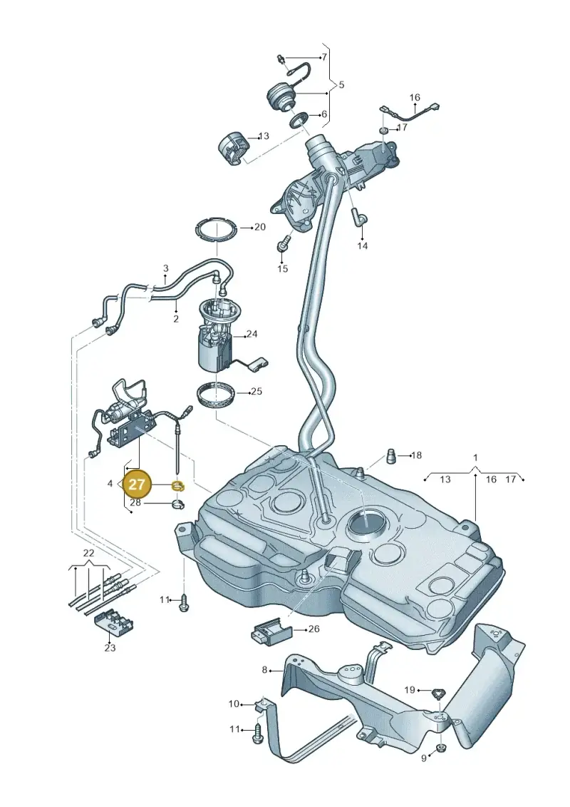 N10203501 — Volkswagen Tiguan 2.0 (2023-) diagram 869201600, position 27