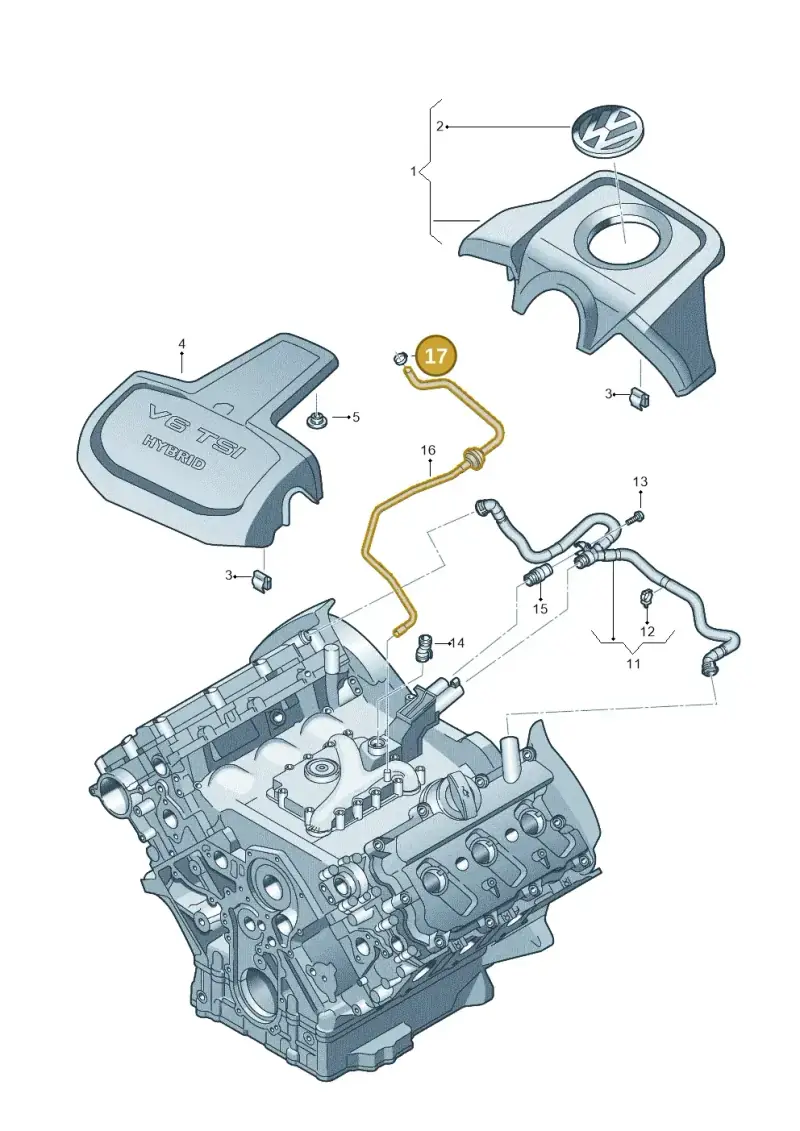 N10203601 — Volkswagen Touareg BlueMotion (2014-2018) diagram 693103800, position 17